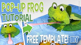 DIY Pop-up Frog card with Free template (download link in description)