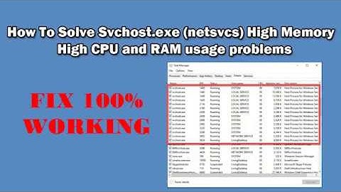 FIX: Svchost.exe (netsvcs) High Memory | High CPU and RAM usage problems ✔