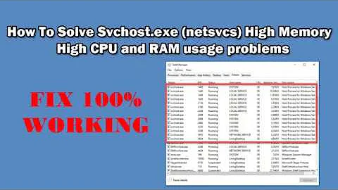 FIX: Svchost.exe (netsvcs) High Memory | High CPU and RAM usage problems ✔