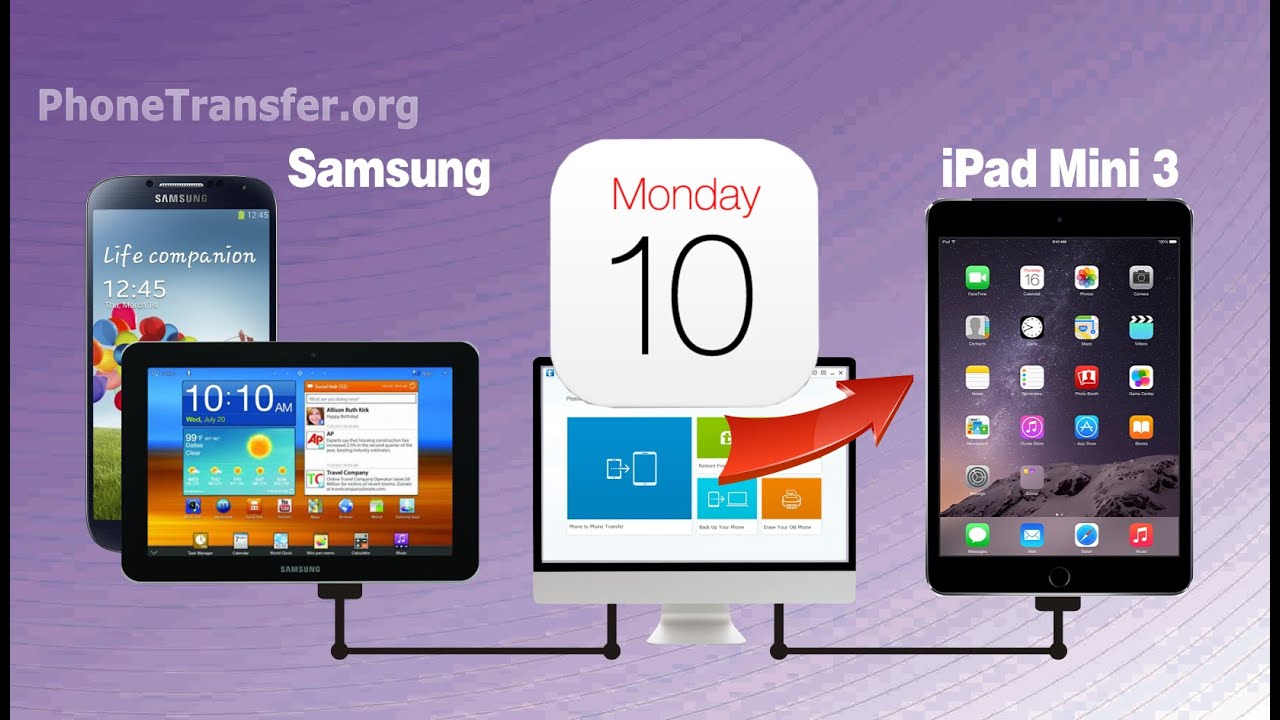 How to Copy Calendar from Samsung Phone to iPad Mini 3, Sync Galaxy