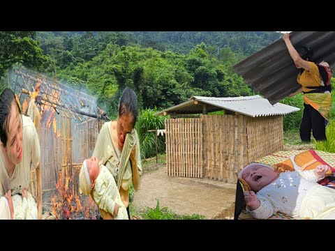 Full video 5 Days : Single mother and boy - Build a bamboo house fram - New life chall..