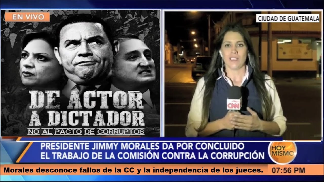 Jimmy Moralejas y #PactoDeCorruptos anuncian fin de la CICIG en Guatemala - YouTube