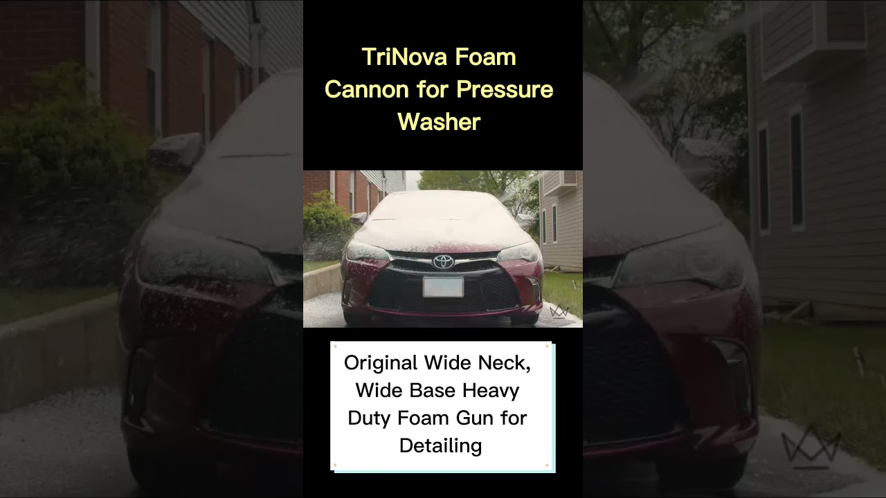 TriNova Foam Cannon for Pressure Washer - Original Wide Neck, Wide Base  Heavy Duty Foam Gun for Detailing