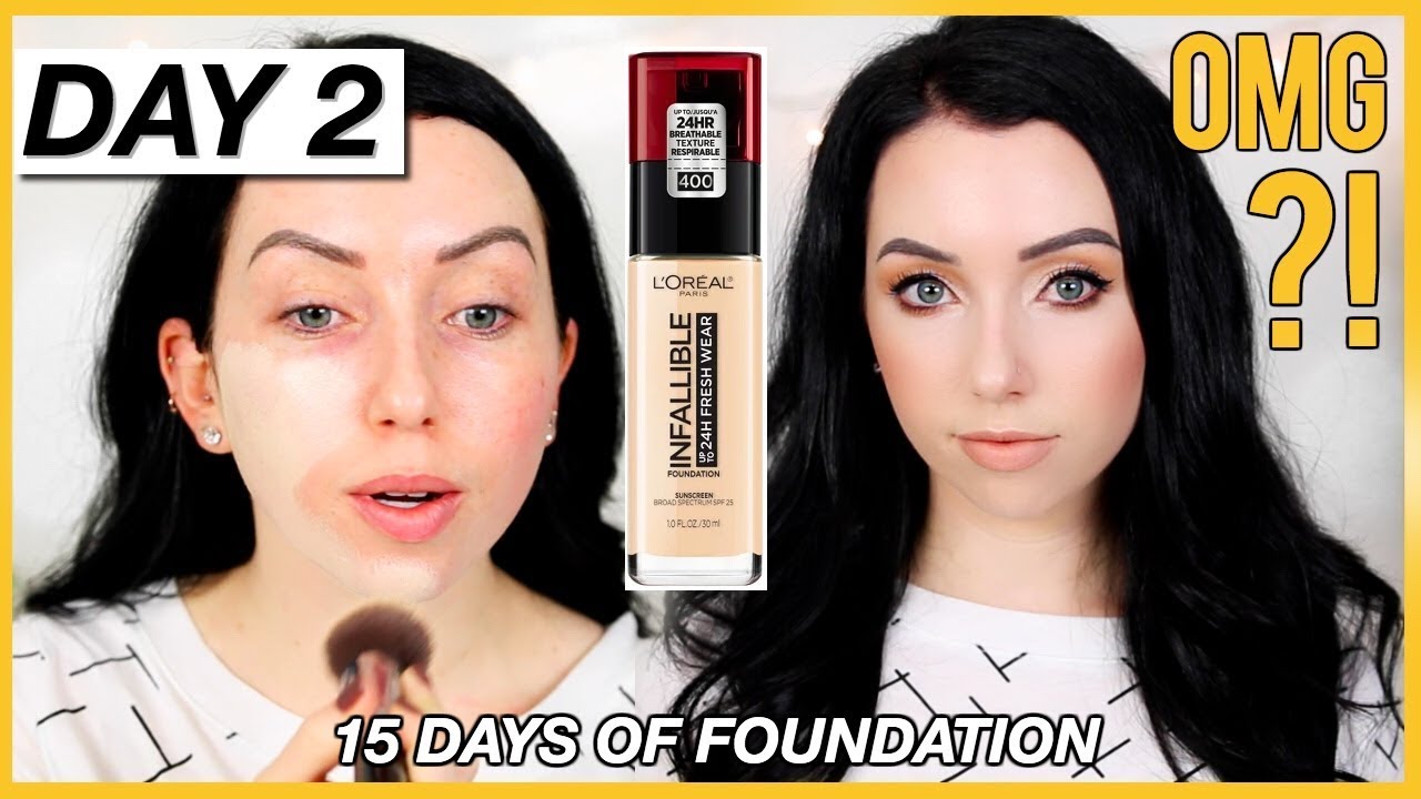 L'OREAL INFALLIBLE FRESH WEAR FOUNDATION! {First Impression Review & Demo!}  Dry Skin - YouTube