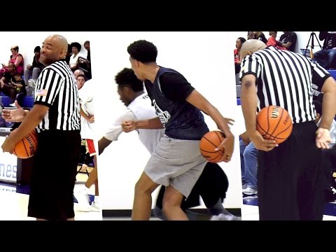 Referee Makes Fun Of D1 Player For Traveling! Recreates Move PERFECTLY