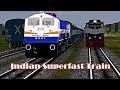 Indian Superfast Train Speed In Single Line || Indian Railway In Open Rail