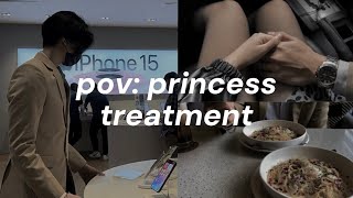 he surprised me with the new iphone 15 pro max?! | aesthetic vlog | pov: princess treatment ♡