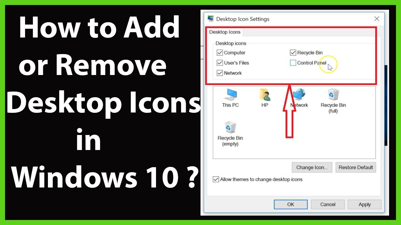 How to remove a icon from desktop