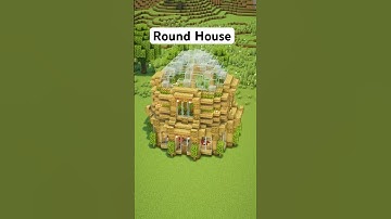 Minecraft Round House #minecraft #tutorial #building  #starterbuild #shorts #Roundstarterhouse
