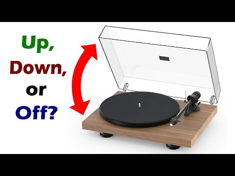 Turntable dust cover: Open, closed, or removed while playing?