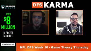NFL DFS Picks Week 10 - Game Theory Thursday