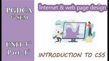 #5 PGDCA 2nd sem Internet & webpage design unit 3 Part 1