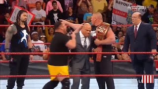 WWE RAW 12 JULY 2017 || BROCK LESNAR VS ROMAN REIGNS VS SAMOA JOE ||