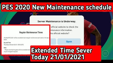 PES 2021 Extended Maintenance Duration. How to fix Sarver. Maintenance problem time Menu change PES