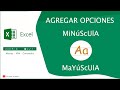 Como Convertir Minusculas a Mayusculas en Excel - Agregar Comandos - "SI EXISTE"