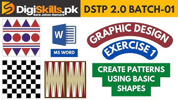 Digiskills 2.0 Graphic Design Exercise 1 Batch 01 Solution | Draw using Basic Shapes in MS Word