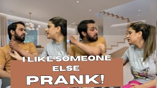 I LIKE SOMEONE ELSE  *PRANK* ON MY WIFE 😢💔| SHE CRIED* #breakup #pranks #couplegoals