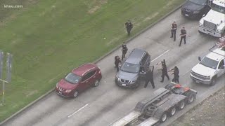 Chase Ends When Suspect Crases Into Pole In Downtown Houston