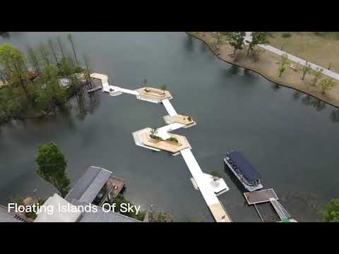 unarchitecte Build Pontoon Bridge To Create Floating Islands of SkyChengdu, China