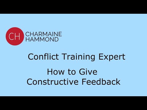Communication Training: How To Give Constructive Feedback - YouTube