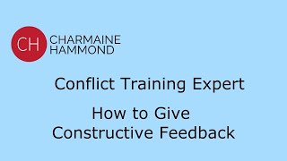 Communication Training: How To Give Constructive Feedback