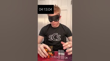 Solving two mirror cubes🧩...BLINDFOLDED😱🤯