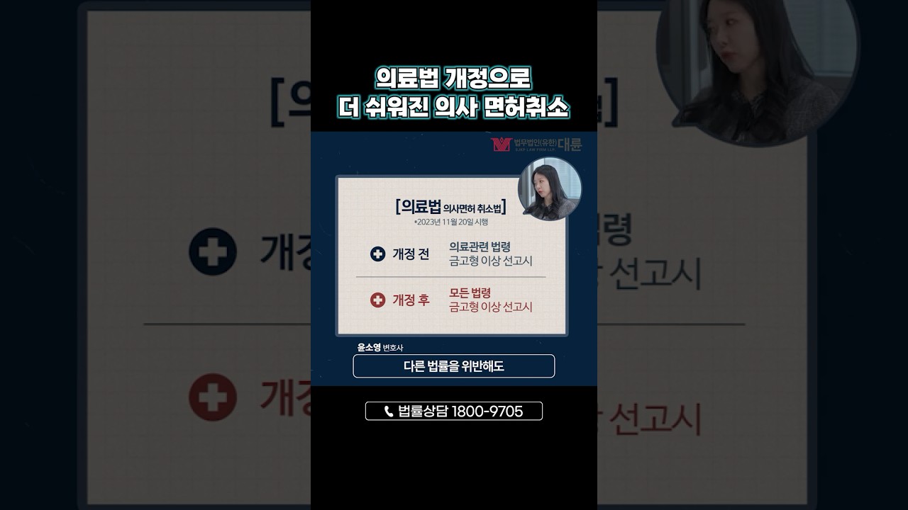 의사 면허 취소가 더 쉬워진 이유