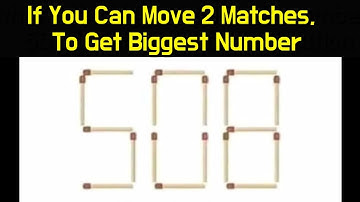 If you can move 2 matches, what