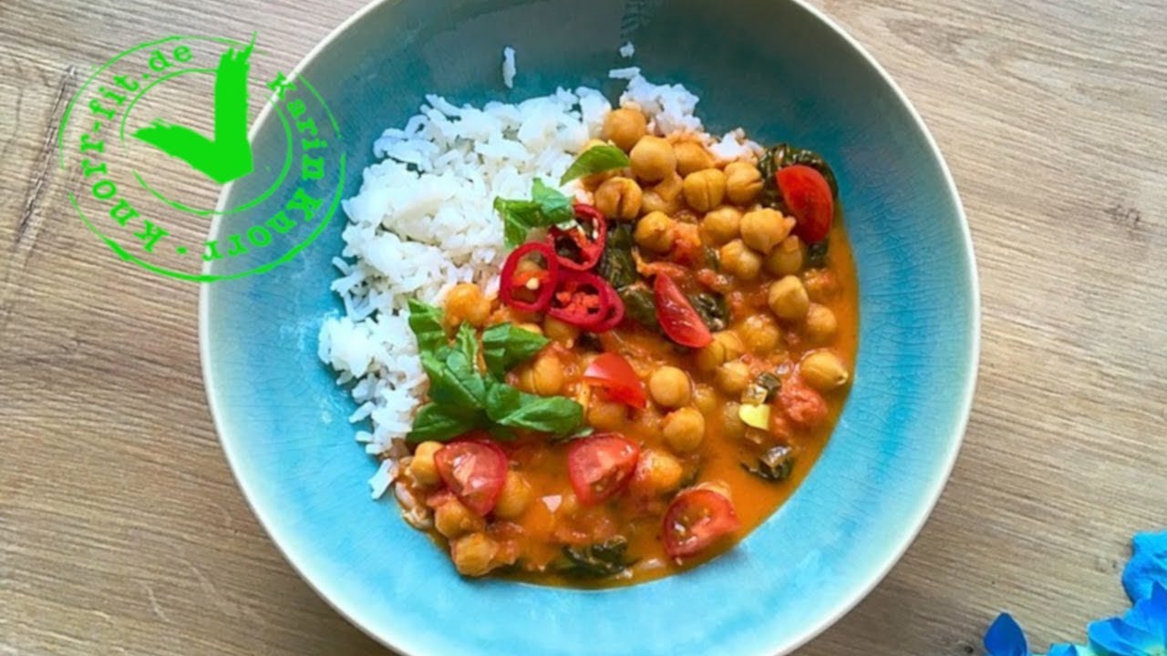 VEGANES KICHERERBSEN CURRY MIT SPINAT UND KOKOS I Karin Knorr ...