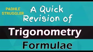 Trigonometry | Trigonometry Formulas Trick| Class 10 | Trigonometry basics | 35 FORMULAS IN 1 VEDIO|