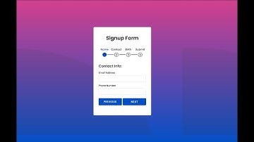 Animated Multi-Step Form with Progress Bar Using Pure HTML, CSS, & JavaScript