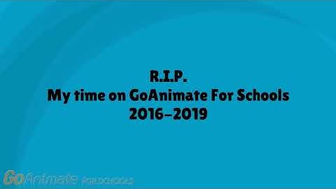 My Final GoAnimate For Schools video (I will use Vyond Soon)