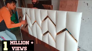 How To Build Bed Back Headboard at Home ||