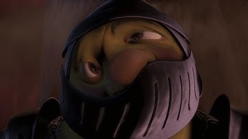 We Are Number One but every one is replaced with Shrek being nutted each time slower + disearraption