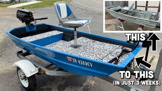 8' Jon Boat into a Bass Boat in just 3 Weeks by Backwater Boat Rehab 176,392 views 1 year ago 49 minutes