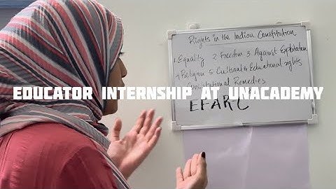 Demo video | Educator internship | Unacademy