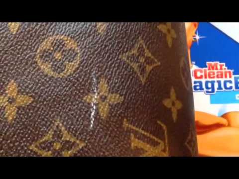 HOW TO Clean remove white marks on Louis Vuitton monogram canvas! 