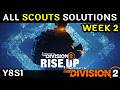 Week 2 Scouts Solutions in The Division 2 (Manhunt, Rise Up)