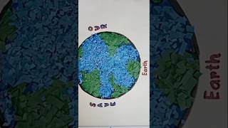 Use waste paper to make Earth#papercraft #drawing #art #youtubeshorts Save The Earth Craft Earth Day Craft Idea Easy Craft Art And Craft Lab Shorts