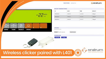 Wireless Clicker Paired with Rinstrum L401 Firmware