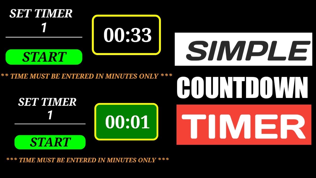 Countdown Timer Using Html Css And Javascript Youtube