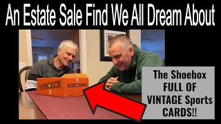 Finding a Shoebox of Vintage Sports Cards at an Estate Sale- You've GOT to See What's Inside!!