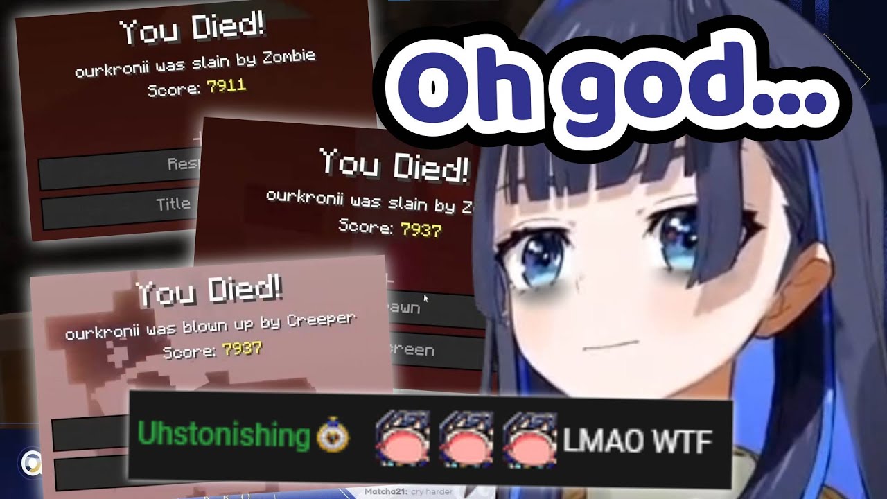 Kronii Shouldn't Have Let The Creeper Explode Inside Bunkeronii