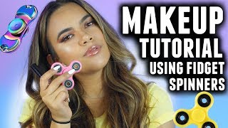 A Legit Makeup Tutorial Using FIDGET SPINNERS!!!