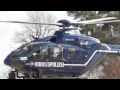 EC 135 Bundespolizei startet in Blumberg, Pilot winkt