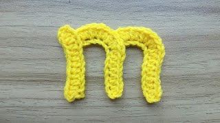 m | Crocheting Alphabet m | How to Crochet Small Letter m | Lower Case Crocheting Tutorial