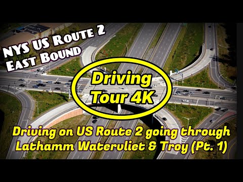 US Route 2 - East Bound | Latham, Watervliet, Troy [4K]