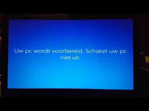 Windows 10 installeren: Uw pc wordt voorbereid. Schakel uw pc niet uit.