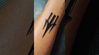 Easy and Creative Bolt Tattoo Design Idea with Pen #tattoo #temporarytattoo #tattoodesign #art