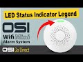 Osi wifi mini alarm system  led status indicator legend